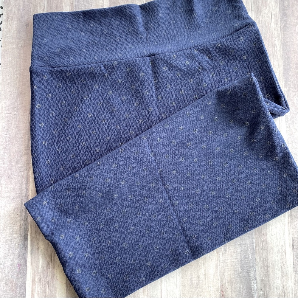 Navy gold dot Casual Pencil Skirt